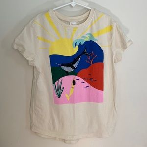 Hanna Andersson ocean graphic tee size 140 10yr